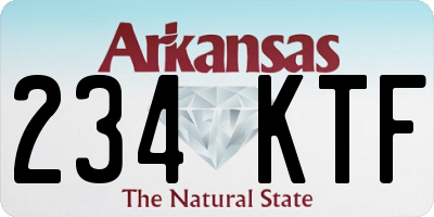 AR license plate 234KTF