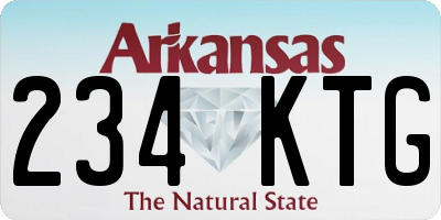 AR license plate 234KTG