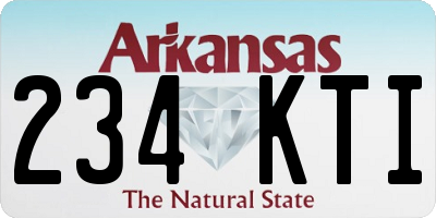 AR license plate 234KTI