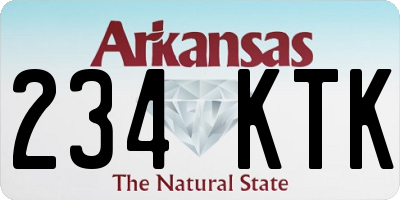 AR license plate 234KTK