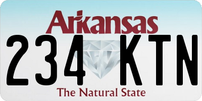 AR license plate 234KTN