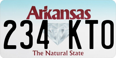 AR license plate 234KTO