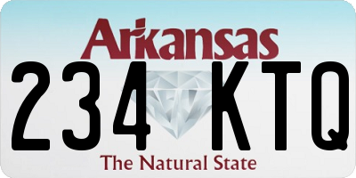 AR license plate 234KTQ