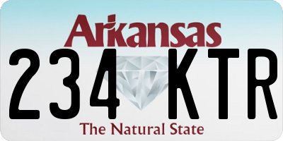 AR license plate 234KTR