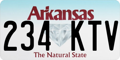 AR license plate 234KTV