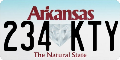 AR license plate 234KTY