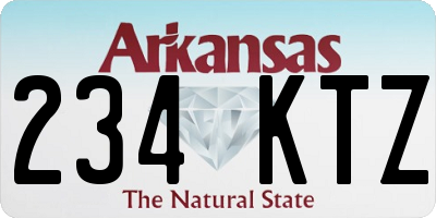 AR license plate 234KTZ