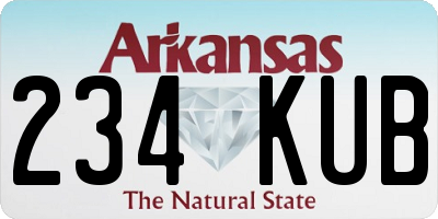 AR license plate 234KUB