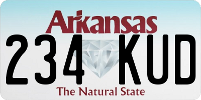 AR license plate 234KUD