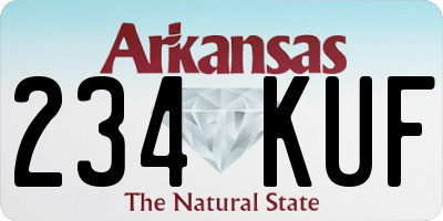 AR license plate 234KUF