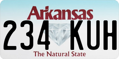 AR license plate 234KUH