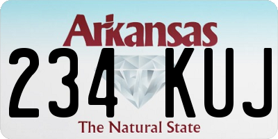 AR license plate 234KUJ
