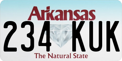 AR license plate 234KUK