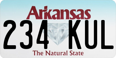 AR license plate 234KUL