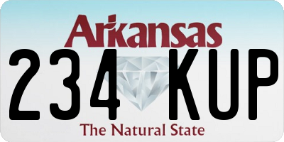 AR license plate 234KUP