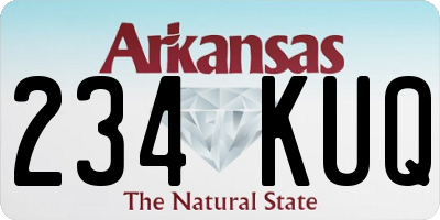 AR license plate 234KUQ