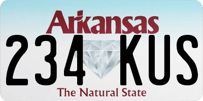 AR license plate 234KUS