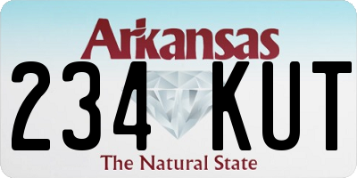 AR license plate 234KUT