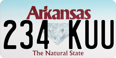 AR license plate 234KUU