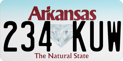 AR license plate 234KUW