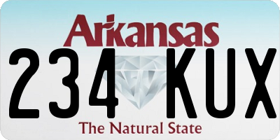 AR license plate 234KUX
