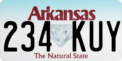 AR license plate 234KUY
