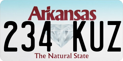 AR license plate 234KUZ
