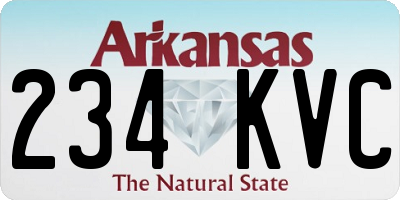 AR license plate 234KVC