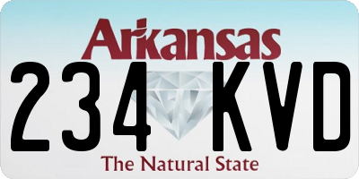 AR license plate 234KVD