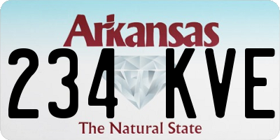 AR license plate 234KVE