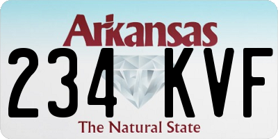 AR license plate 234KVF