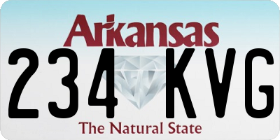 AR license plate 234KVG