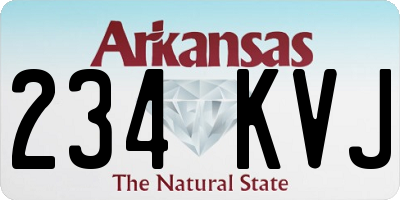 AR license plate 234KVJ