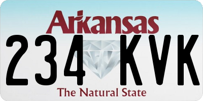 AR license plate 234KVK