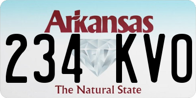 AR license plate 234KVO