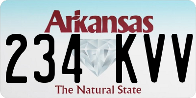 AR license plate 234KVV