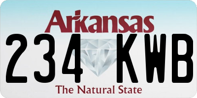 AR license plate 234KWB