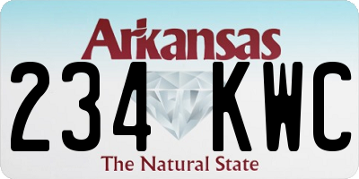 AR license plate 234KWC