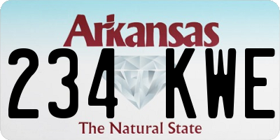 AR license plate 234KWE