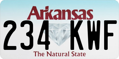 AR license plate 234KWF