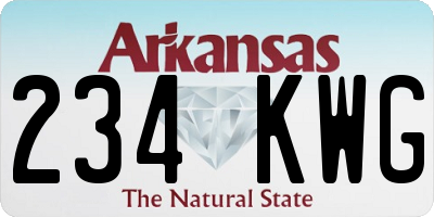 AR license plate 234KWG