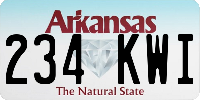 AR license plate 234KWI