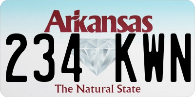 AR license plate 234KWN