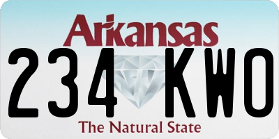 AR license plate 234KWO
