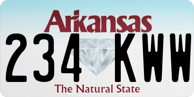 AR license plate 234KWW