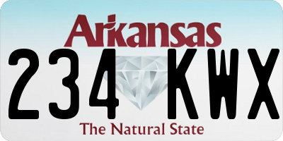 AR license plate 234KWX