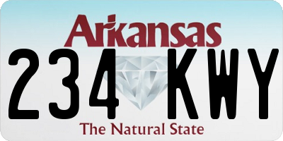 AR license plate 234KWY