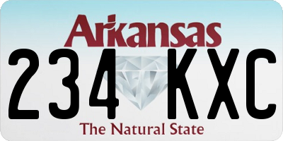 AR license plate 234KXC