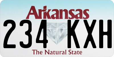 AR license plate 234KXH