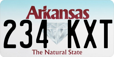 AR license plate 234KXT